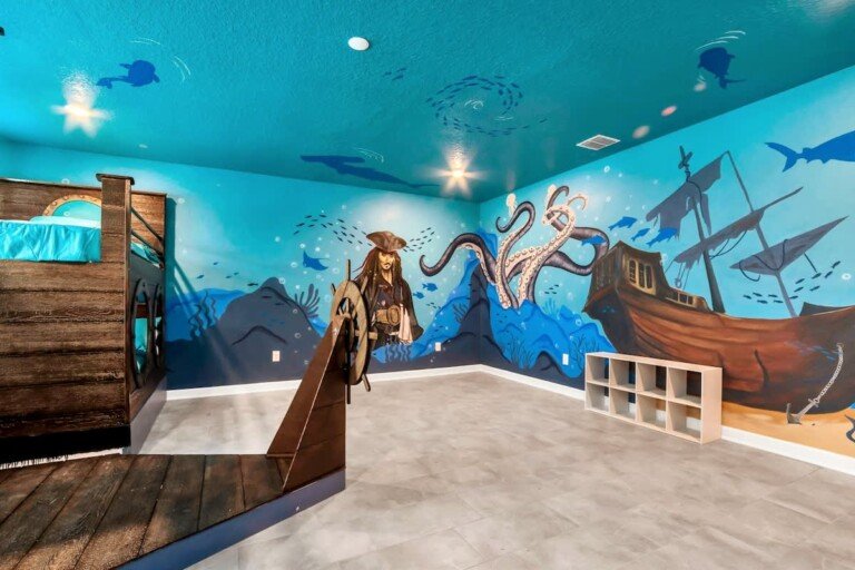 Pirates of the Caribbean themed room w/Pool & Spa